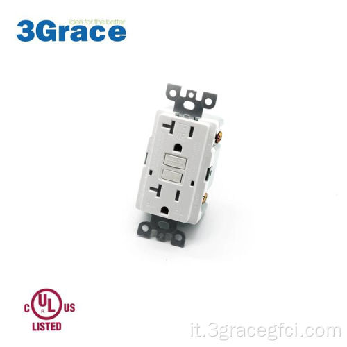 125 V 20 AMP Outlet GFCI resistente alla meteo bianco